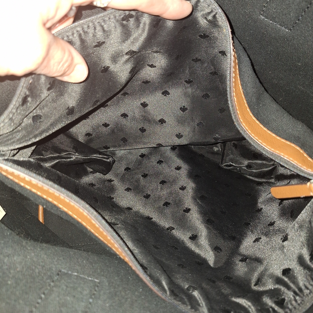 kate spade Black and White Floral Appliqué Tote - Picture 9 of 16